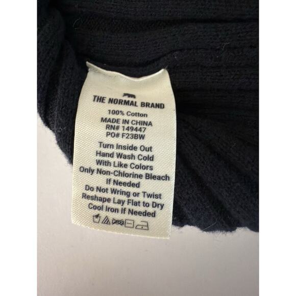 $150 The Normal Brand Rib Dress 100 Cotton Ava Black Maxi LongSleeve Bodycon XL - Picture 12 of 13